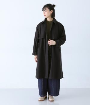 TCナイロンピーチ起毛　コート(クロ-F)