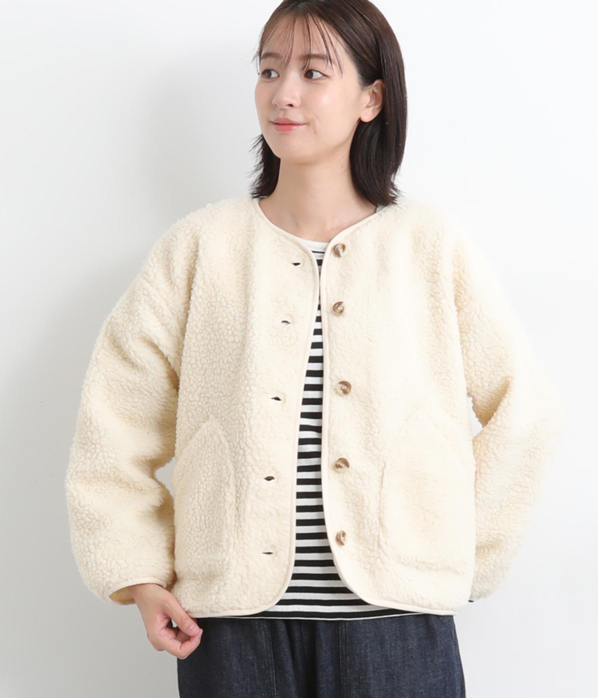 ムートンボアコート(アイボリー-F)