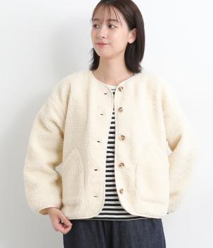 ムートンボアコート(アイボリー-F)