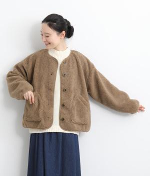 ムートンボアコート(モカブラウン-F)