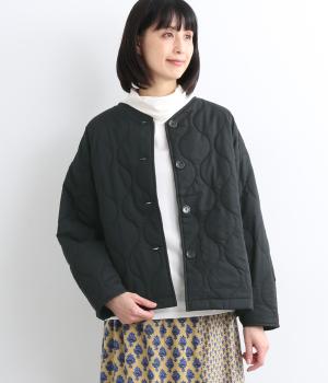 コットンローン中わたキルティングジャケット(クロ-F)