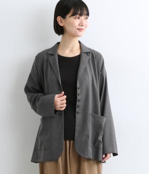 ツイルストレッチ　ジャケット(チャコール-F)