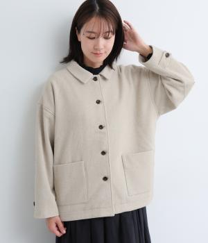 【tukuroi by SUN VALLEY】ウール混ヘリンボーンコート(ヘリンボーンベージュ-F)