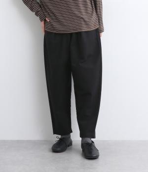 コットンドビークロス　テーパードパンツ(クロ-F)