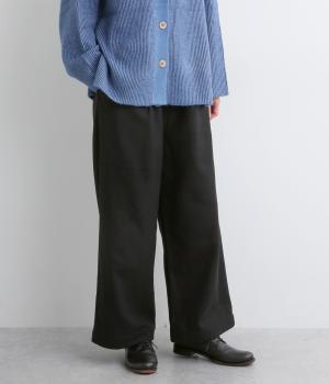 ウールライクワイドパンツ(クロ-F)