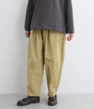 【tukuroi by SUN VALLEY】コットンナイロングログランピーチ起毛コクーンパンツ(ベージュ-F)