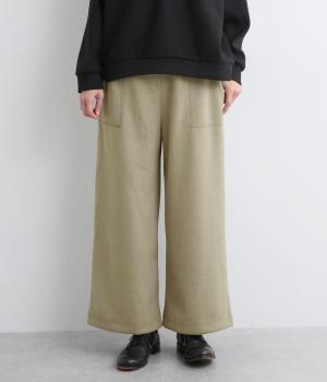 【tukuroi by SUN VALLEY】ハニカム起毛カットソーワイドパンツ(グレージュ-F)