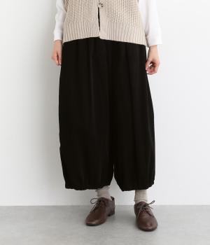コーデュロイコクーンワイドパンツ(クロ-F)