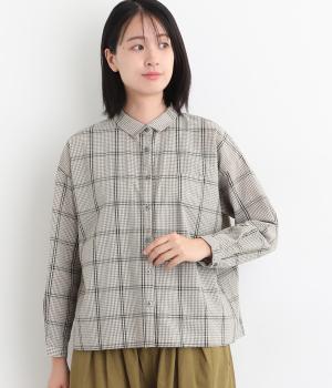 サッカーチェック　チビポケシャツ(グレー-F)