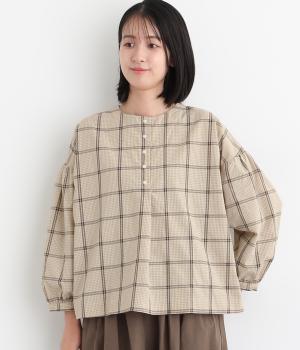 サッカーチェック　2way　ワイドプルオーバー