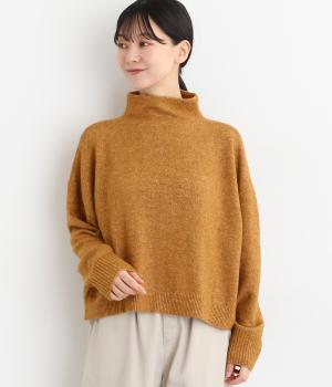 【tukuroi by SUN VALLEY】ウール混ミドルゲージ　2wayニットカーディガン(キャメルブラウン-F)