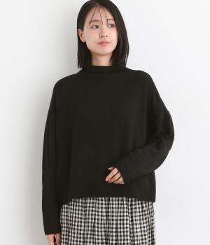 【tukuroi by SUN VALLEY】ウール混ミドルゲージ　2wayニットカーディガン(クロ-F)