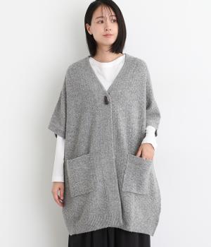 【tukuroi by SUN VALLEY】ウール混ミドルゲージ　ニットロングカーディガン