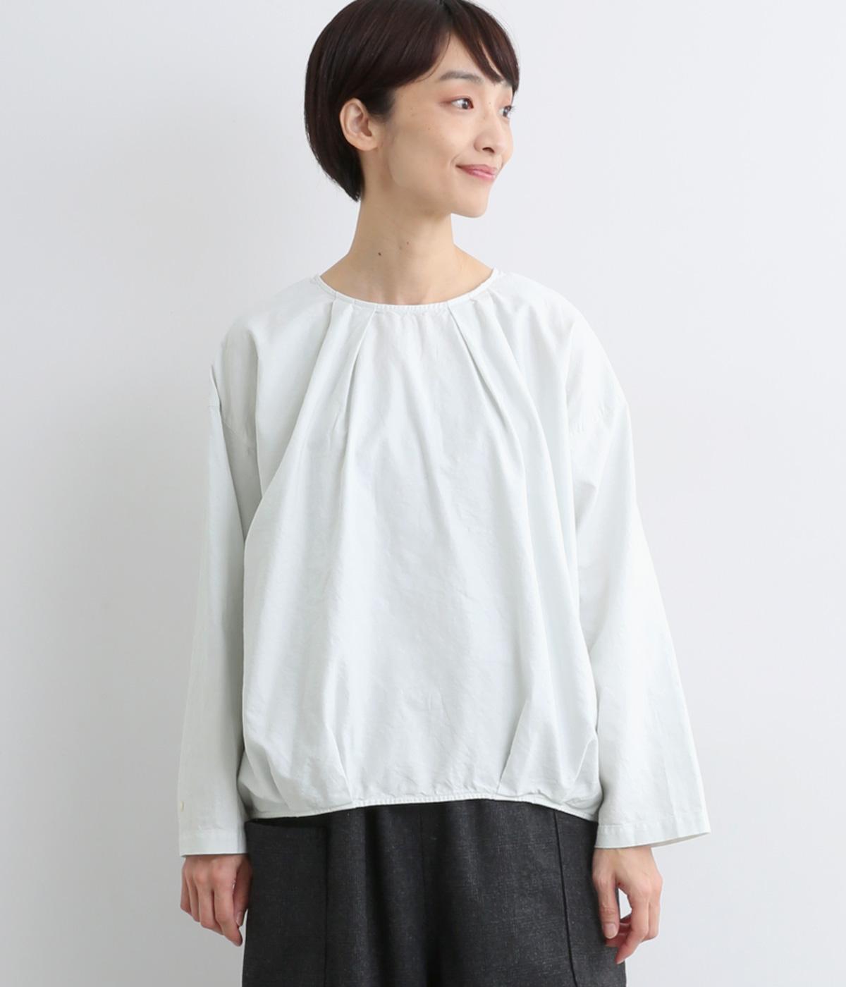コットンオックス日本製品染2wayブラウス(スノーホワイト-F)