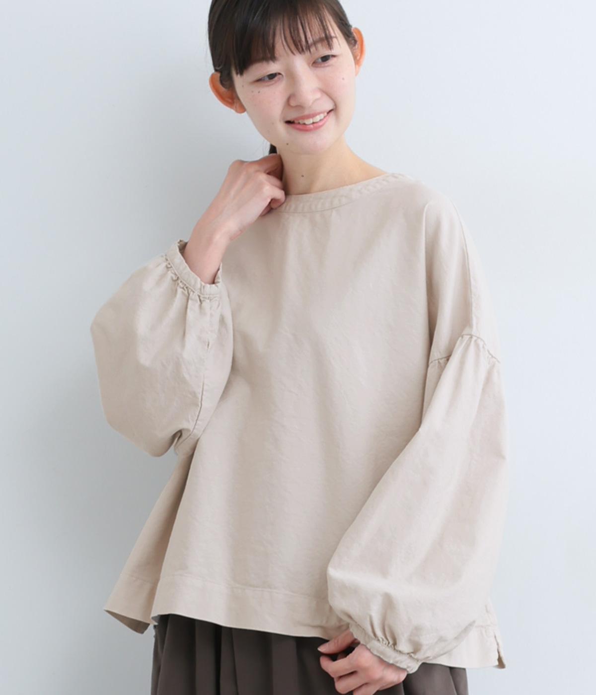 オックス日本製品染前後2way長袖ブラウス(エクリュ-F)