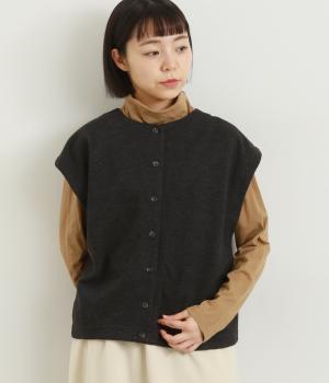 ウール混TRダブルフェイス前後2wayベスト