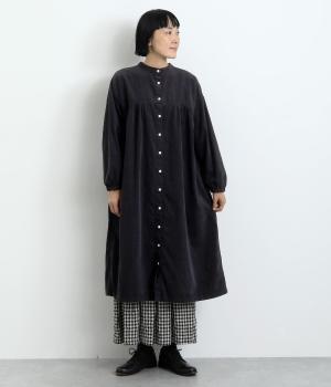 コットンコーデュロイ日本製品染　2wayワンピース(クロ-F)