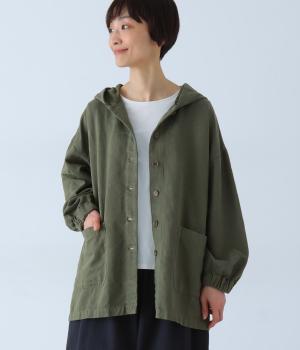 【tukuroi by SUN VALLEY】40×10コットンジャカード日本製品染コート(カーキ-F)