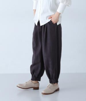 【tukuroi by SUN VALLEY】40×10コットンジャカード日本製品染パンツ(チャコール-F)