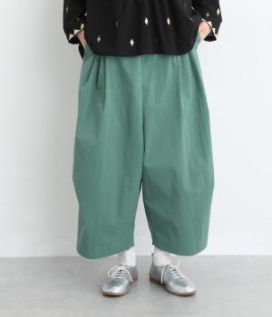 コットンナイロンツイルストレッチパンツ(グリーン-F)