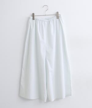 【tukuroi by SUN VALLEY】コットンガーゼデニム　ピンタックワイドパンツ(ライトブルー-F)