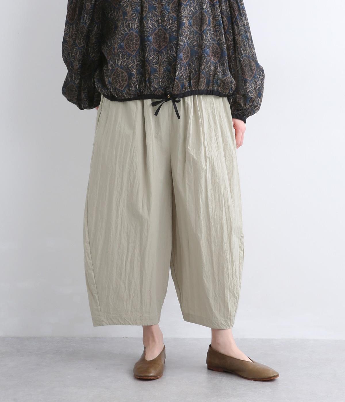 【tukuroi by SUN VALLEY】コットンナイロンライトウェザーワッシャー　バルーンパンツ(オフグレー-F)