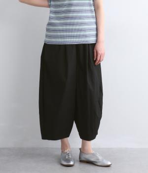 【tukuroi by SUN VALLEY】コットンナイロンライトウェザーワッシャー　バルーンパンツ(クロ-F)