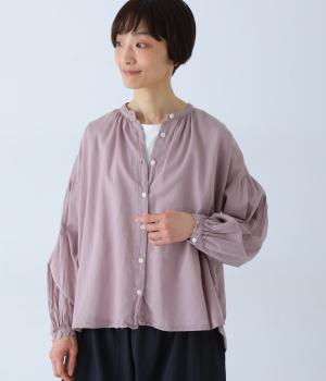 40ボイル日本製品染シャツ(スモークピンク-F)