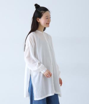 40ボイル日本製品染チュニック(シロ-F)