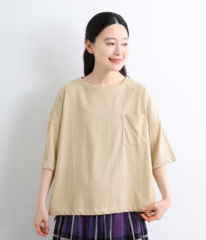 フライスポケット付きプルオーバー(グレージュ-M)