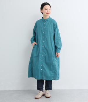 60コットンローン日本製品染シャツワンピース