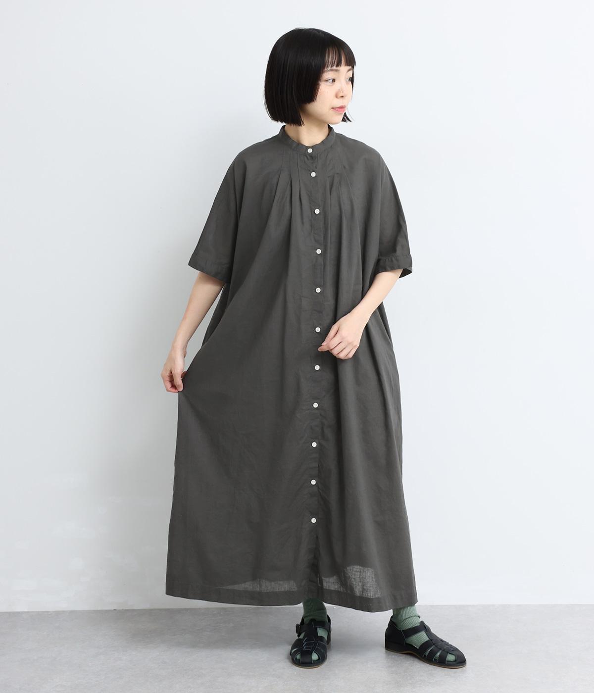 tukuroi by SUN VALLEY】コットンリネン平織 日本製品染 タックフレア