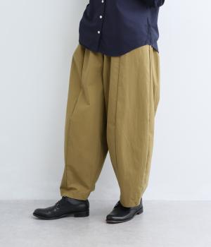 コットンナイロンダンプ　コクーンパンツ