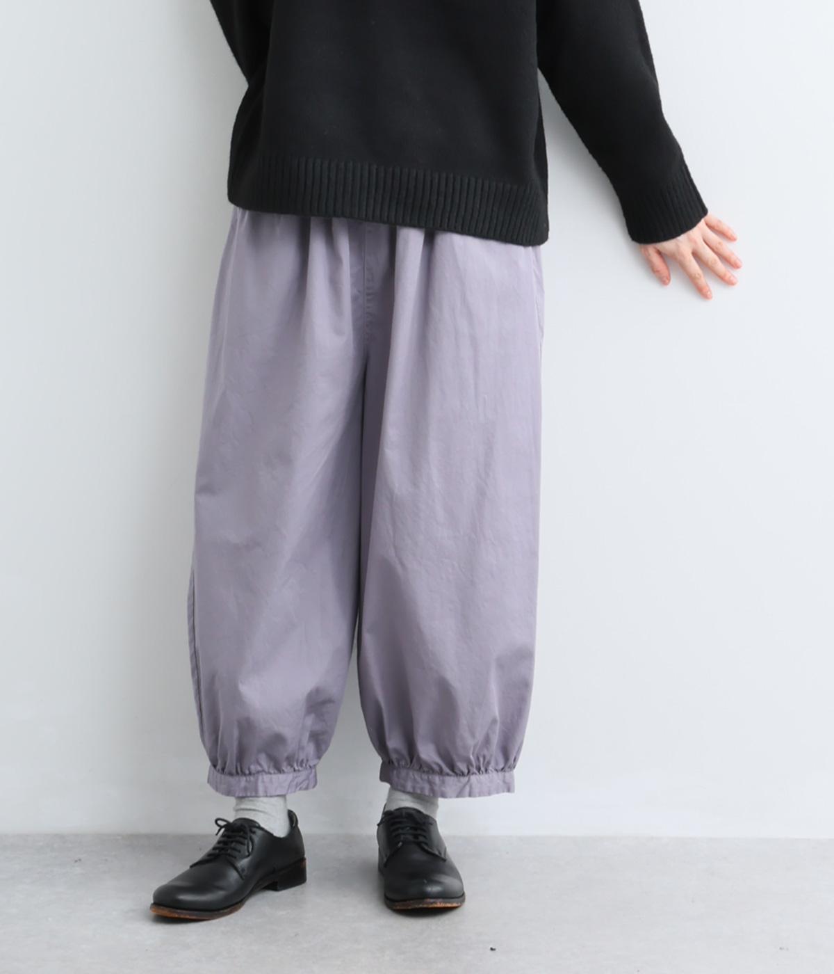 粉袋ギャザーパンツ コットンツイル日本製品染 裾ギャザーパンツ｜SUN VALLEY（サンバレー