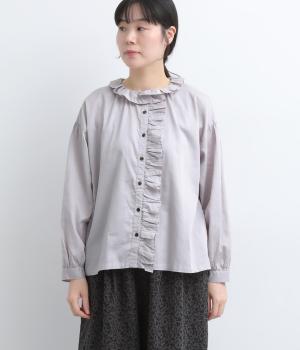 【tukuroi by SUN VALLEY】コットンサテン×レースブラウス
