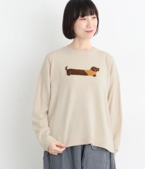 ニードルパンチ刺繍　プルオーバー（アイボリー・M）