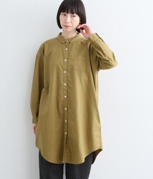 オックス 日本製品染チュニック（オリーブ・M）