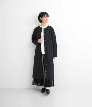 ツイルアウターコート(ブラック-ONESIZE)