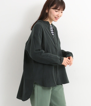 ムジガーゼプルオーバー(ブラック-ONESIZE)