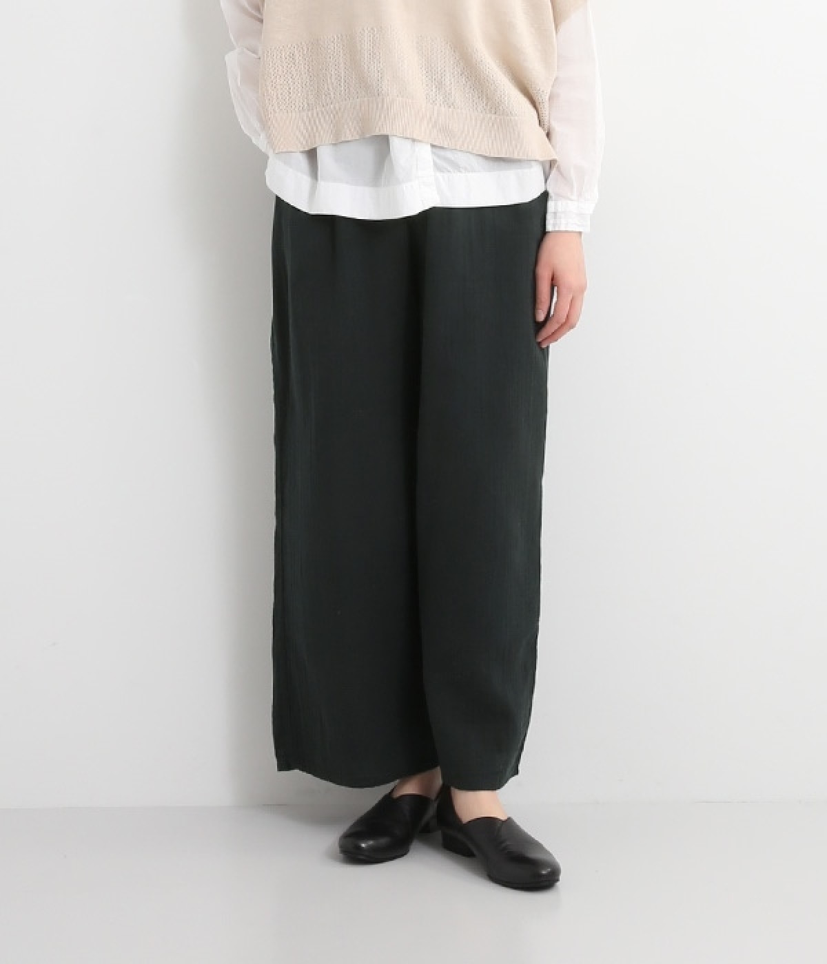 ムジガーゼパンツ(ブラック-ONESIZE)