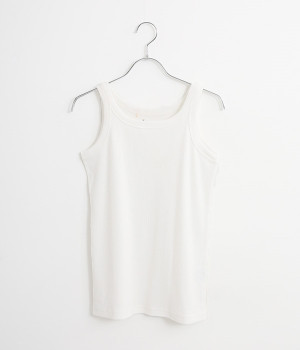 リブインナータンクトップ(ホワイト-ONESIZE)