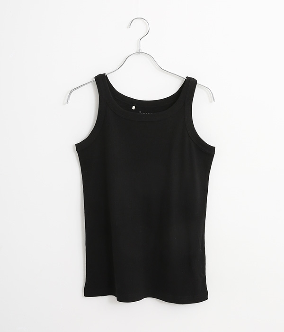 リブインナータンクトップ(ブラック-ONESIZE)