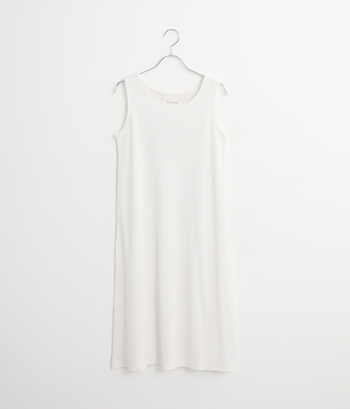 リブインナーロングタンクトップ(ホワイト-ONESIZE)