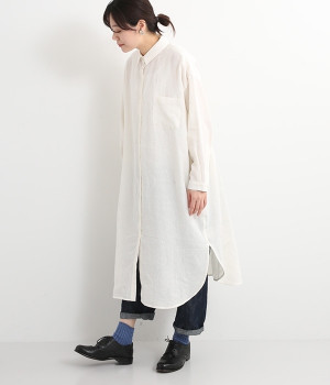 ティグリスシャツワンピース(ホワイト-ONESIZE)