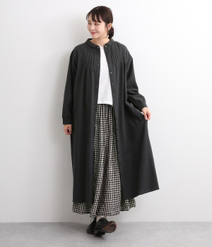 シャモン前開きワンピース(ブラック-ONESIZE)