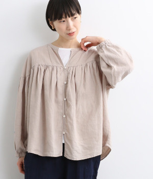 フラートブラウス(ベージュ-ONESIZE)