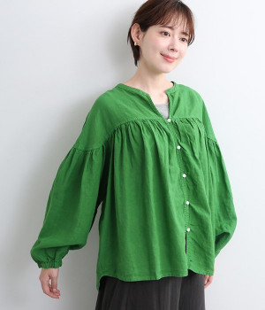 フラートブラウス(グリーン-ONESIZE)