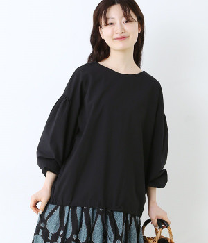 サンドウォッシュ2WAYプルオーバー(ブラック-ONESIZE)