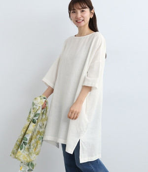 シャープチュニック(ホワイト-ONESIZE)