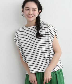 接触冷感カットシャツ　プルオーバー(ホワイト-ONESIZE)